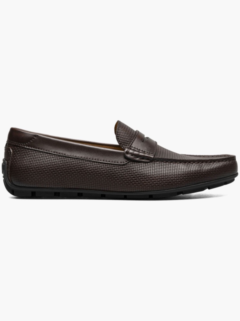 Mens Florsheim Motor Penny Driver Brown Leather, 13411-200